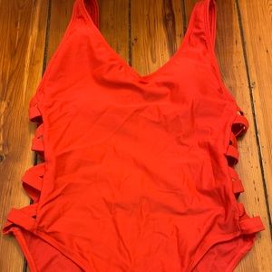Xhilaration red one piece